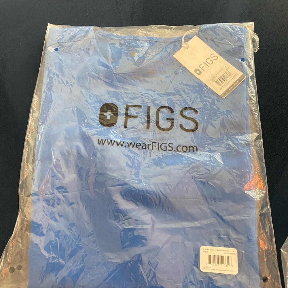 Figs Classic Blue Medical Scrub Top